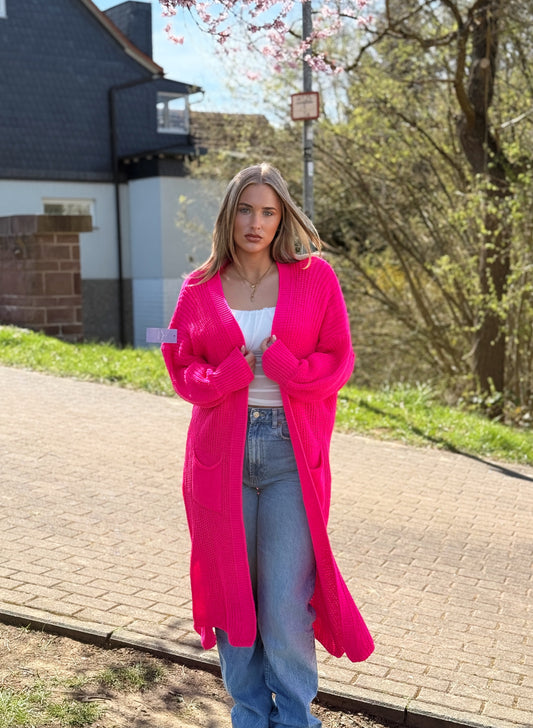 Cardigan Lang Pink