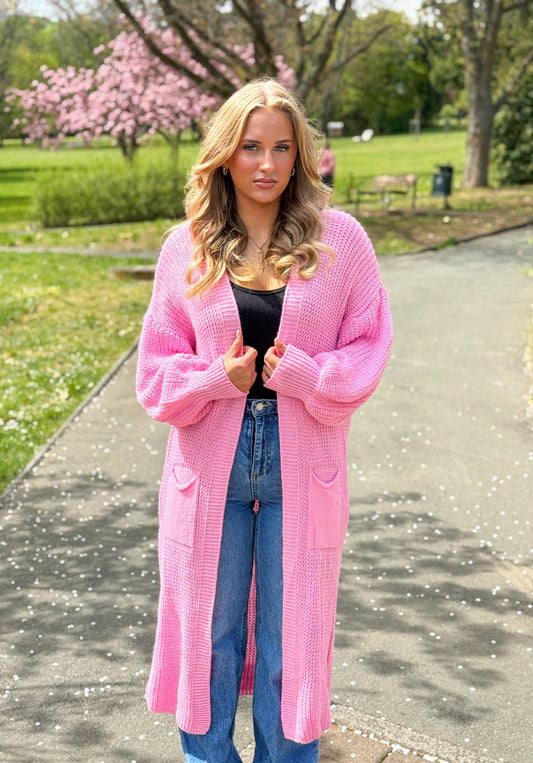 Cardigan Lang ONE SIZE Rosa