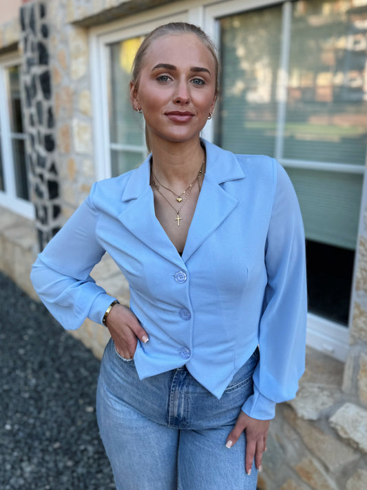 Blazer Bluse Blau